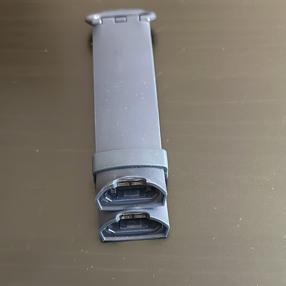 Navy FitBit band. Approx 8 inches. Rubber - Picture 2 of 5